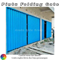 Folding gate rolling door pintu pengaman ruko/kios garasi pintu harmonika custom sesuai ukuran slidi