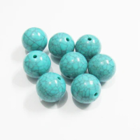 Wholesale 12mm 500pcs/lot /20mm 100pcs/lot Cyan Color Chunky Acrylic Solid Crack Beads