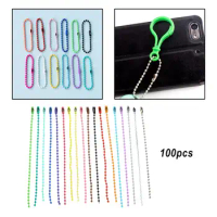 100pcs DIY Iron Ball Chain Connector Clasp Key Necklace Bead Tag Label Link