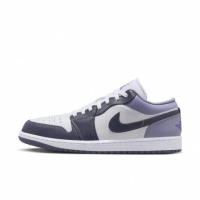 【NIKE 耐吉】AIR JORDAN 1 LOW 男鞋 休閒鞋 運動鞋 AJ1 喬丹 灰紫(553558145)