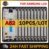 Wholesale 10Pcs/Lot OLED for Samsung A52 4G A525 A525M A525F Lcd screen display with touch with frame assembly A52 5G A526 A526B
