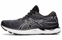 GEL NIMBUS 24 2E WIDE BLACK WHITE