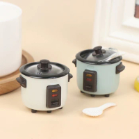 1:12 Dollhouse Mini Rice Cooker W/ Rice Spoon Kitchen Kitchenware Cooking Model