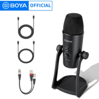 BOYA USB XLR Condenser Microphone BY-PM700 Pro Professional Mic for PC Laptop Streaming Recording Vocals Voice Gaming Metting