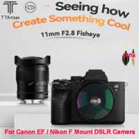 TTartisan 11mm F2.8 Camera Lens Fisheye Lens Full Frame For Canon EF Mount 5D4 5D3 80D 650D Nikon F Mount D850 D810 D7200 D3
