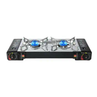 Portable Gas Stove Strong And Durable Double Stove Cooktop Multiple Protection Small Gas Range Suitable For Home Indoor Outdoor