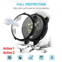 Case for Samsung watch active 2 40mm 44mm active 1 Soft All-Around TPU bumper Cover+Screen Protector Galaxy watch active 2 case