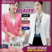 Blazer Wanita, DESINCE, Kot Hitam, Saiz Besar, Pakaian Luar Wanita, Pakaian Pejabat Formal, WT 050,