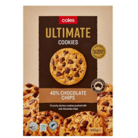 Coles Cookies 40% Chocolate Chips 400g. โคลส์ คุกกี้ ช็อกโกแลตชิพ 40เปอร์เซ็นต์ ลดราคาร้อนแรงประจำเด