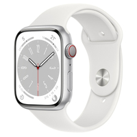 Apple Watch S8(GPS)銀鋁金屬錶殼配白色運動錶帶 41mm(MNP13TA/A  商品未拆未使用可以7天內申請退貨,如果拆封使用只能走維修保固,您可以再下單唷【APP下單9%點數回饋】