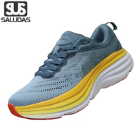 SALUDAS Bondi 8 Shoes Men and Women Outdoor Road Running Shoes Thick-Soled Lightweight Elastic Couple Casual Jogging Sneakers