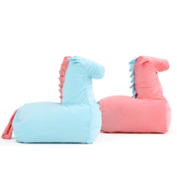 Sofa Lazy Sofa Bean Bag Boy Girl Pony Cartoon Fashion Creative Fabric Small Sofa Chair #/