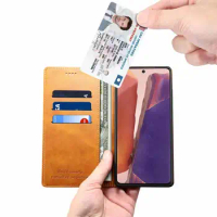 5 Colors Magnetic Phone Case For Galaxy Note20 Leather Flip Cover For Samsung Note 20 Ultra 5G Kickstand Wallet Card Pocket