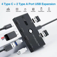 USB-C Hub Docking Station 10Gbps With 4 Ports USB C 3.2 Gen2 Usb C Splitter For Laptop Air/Pro IPad Connecting Mouse