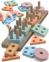 Montessori Toys for 1 2 3 Year Old Boys Girls Toddlers Wooden Sensory Toys for Ages 2-4 1 2 Year Old