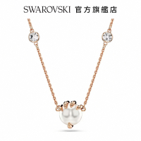 SWAROVSKI 施華洛世奇 Dragon &amp; Phoenix 鏈墜, 水晶珍珠, 龍爪, 白色, 鍍玫瑰金色調