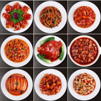 High Simulation Food Model Fake Chinese Cuisine Braised Pig Feet in Brown Sauce Spareribs Artificial Food Prop Menu Sample Model