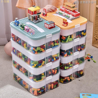 積木辦類收納盒樂高收納盒分格透明多層裝小顆粒積木零件分類盒子兒童整理玩具箱