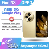 Original OPPO Find N3 Folding Flagsh 5G Snapdragon 8+ Gen2 7.82" 120Hz OLED Google OTA 60Mp Camera 67W VOOC Changer