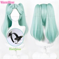 Anime Rebecca Cosplay Wig Anime Cosplay Rebecca Wig 45cm Short Cyan Hair Heat Resistant Synthetic Hair Becca Party Wigs Wig Cap