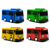 1PC Mini Pull Back Bus Toys 4 Colors Cartoon TAYO Bus Car Korean Anime Model Buses Children Educational Toys Kids Birthday Gifts