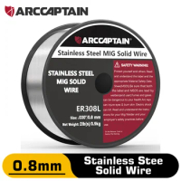 ARCCAPTAIN Stainless Steel MIG Solid Wire MIG Welding Wires ER308L .030-Diameter 2 Pounds Spool Mig Welding Machine Accessories