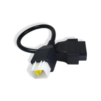 สายต่อขยายตัวเชื่อมต่อ OBD2 สำหรับรถจักรยานยนต์ อะแดปเตอร์สำหรับมอเตอร์ไซค์ ยามาฮ่า/ฮอนด้า/เดลฟี/บีเ
