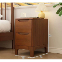 實木床頭櫃小型 (深胡桃色20*41*50cm） 