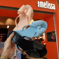 ฤดูร้อน Melissa Harmonic Bow III ผู้หญิงรองเท้าเจลลี่รองเท้าแตะแบนรองเท้าแตะใหม่สุภาพสตรี Jelly Flip Flop Melissa หญิงแบน Shoes1.14