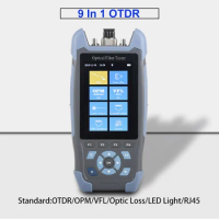 Pro Mini OTDR 980REV 1310/1550nm 24dB Fiber Optic Reflectometer Active Live Test VFL OLS OPM Event Map For 64km Ethernet Tester