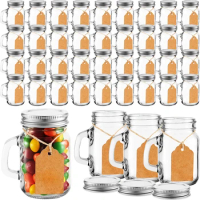 120ml Mini Mason Jar Cups Mugs Twine Small Glass Food Spices Storage Containers DIY Favor Crafts for Weddings Party Decor