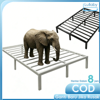LU1- No Headboard Bed Queen Single King Bed Frame No Box Spring Needed Maximum Weight Capacity Maxi