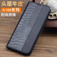 Luxury Genuine Leather Wallet Business Phone Case For Vivo X100 X90 X80 X70 Pro Plus Magicv Credit Card Money Slot Cover Holster