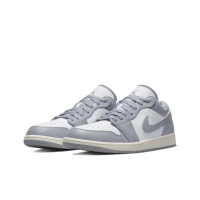 【NIKE 耐吉】休閒鞋 Air Jordan 1 Low Vintage Grey 男鞋 小DIOR 灰白色 復古灰 AJ1 低筒 553558-053