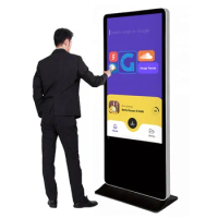 4k 43 55 Inch Vertical Floor Stand Touch Screen Display Advertising Player Kiosk LCD Interactive Digital Signage Totem