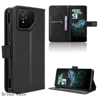 Ốp lưng cho Asus ROG Phone 9/9 Pro (AI2501), 12GB+256GB, màu đen, họa tiết kim cương, kiểu ví da gập