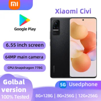 Xiaomi Civi 5G Android 6.55-inch RAM 8GB ROM 128GB Qualcomm Snapdragon 778G used phone