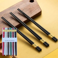 6 Pairs Chopsticks Non-Slip Food Sticks High Temperature Resistant Cutlery Mildew-Resistant Reusable Chinese Chopsticks Tools