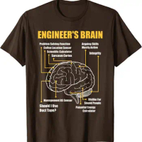 Engineer's Brain - Funny Sarcastic Engineering Gift T-Shirt for Men Women Graphic T Shirts