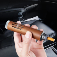 1PCS Wood Ashtray Pocket Cigar Ash Tray Soot Cover Portable Ashtray for Car Smoking Accessories for Cigarettes Smoking Gadgets