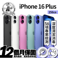 Apple A+ 級福利品 iPhone 16 Plus 256G(6.7吋)
