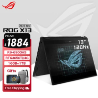 ASUS ROG Flow X13 Gaming Laptop AMD Ryzen 9 6900HS 16GB 1TB SSD RTX3050Ti-4G 120Hz Screen 13Inch E-sports Computer