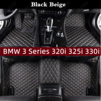 Black Car Foot Mats for BMW 3 Series E46 E90 F30 G20 320i 325i 330i 335i 318i Custom Made Automotive Best Floor Mat Carpet Pad