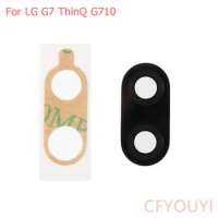 5pcs/lot New Glass material Rear Back Camera Lens Cover + 3M Adhesive Sticker For LG G7 ThinQ G710