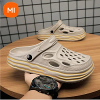 Xiaomi Youpin Summer Designer Shoes Mens Slippers Indoor House for Men Shoes Muscle Mold EVA Soft Outsole Non-slip35-45 Designer