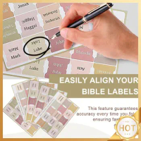 5 Sheet Bookmark Stickers Easy Read Bible Book Tabs Large Print Laminated Bible Tabs Study Supplies Decorative Label Study Tool
