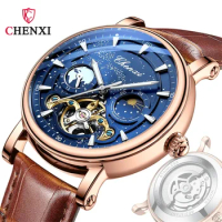 CHENXI Men Wristwatch Automatic Mechanical Waterproof Sport Original Male Clock Top Brand Luxury Hollow Tourbillon Watch 8872