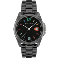 【COACH】官方授權經銷商 經典C字LOGO陶瓷手錶-36mm/黑彩 新年禮物(14503927)