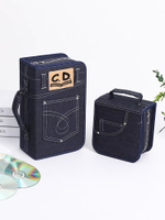 開發票 CD/DVD整理櫃 CD收納包60片加厚牛仔布光盤包盒128片裝dvd收納碟片包S065公司貨快速出貨