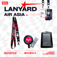 LANYARD AIR ASIA / SATU SET LANYARD AIR ASIA READY STOK / Gantungan Kunci Lanyard [langsung kirim ha